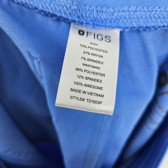 Figs Scrub Pants Womens XXS Petite Livingston Straight Leg Comfortable Blue - Picture 9 of 10